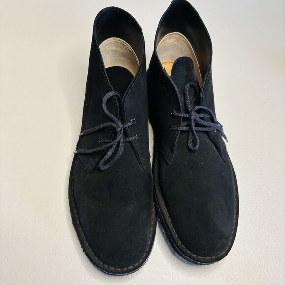 Clarks Desert Boot 12 M Men's Chukka Black Charles F. Stead Leather Upper W/Box - Picture 9 of 16